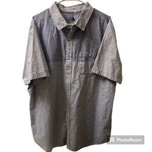 The North Face Shirt Mens Size XL Button Up Down Blue Short Sleeve Chest Pocket